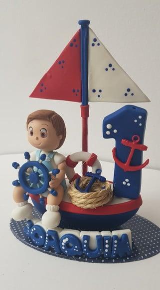 Topo de bolo menino marinheiro