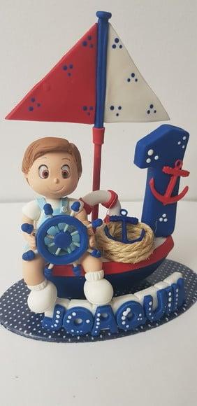 Topo de bolo menino marinheiro