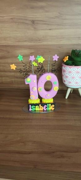 Vela 10 Anos Neon