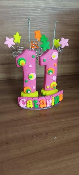 Vela 11 Anos Neon