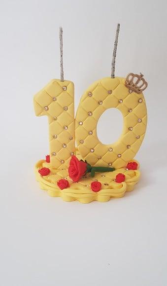 Vela 10 Anos Princesa e a Fera