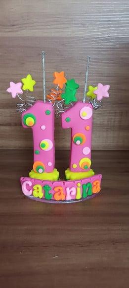 Vela 11 Anos Neon