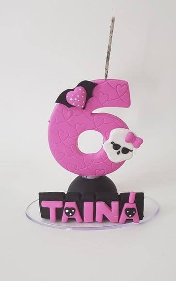 Vela 6 Anos Caveirinha