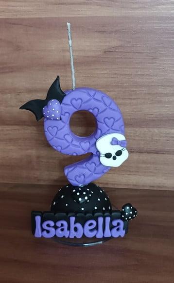 Vela 9 Anos Caveirinha