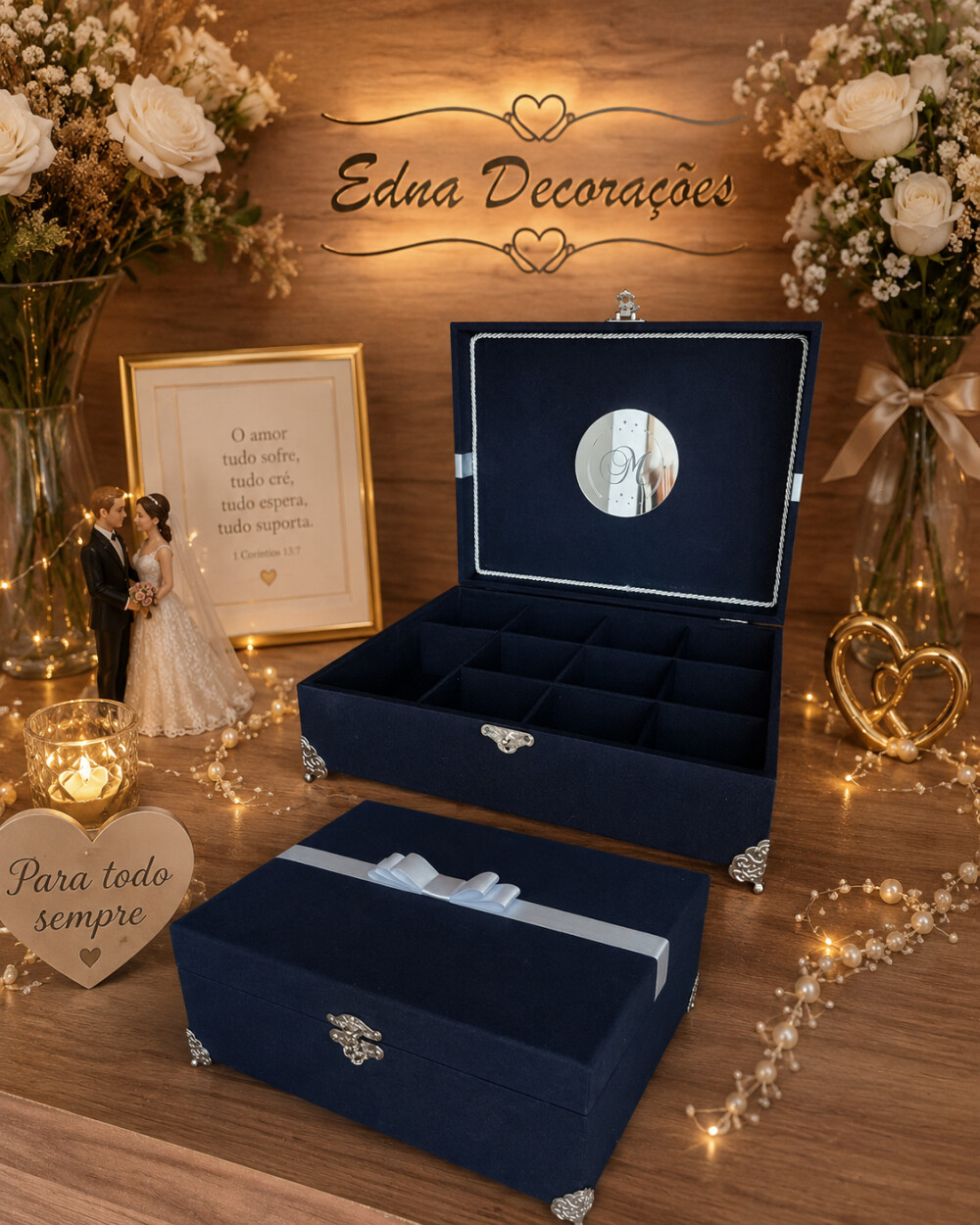 Caixa casamento Toalete personalizada