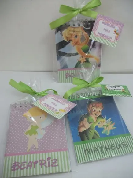 Bloquinhos Tinker Bell e Peter Pan