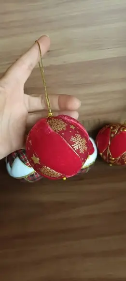 Bolas de Natal em Patchwork