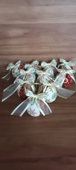 Bolas de Natal em Patchwork