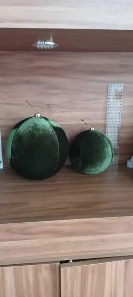 Bolas de Natal em Veludo Cristal