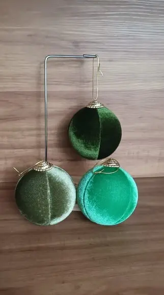 Bolas de Natal em Veludo Cristal