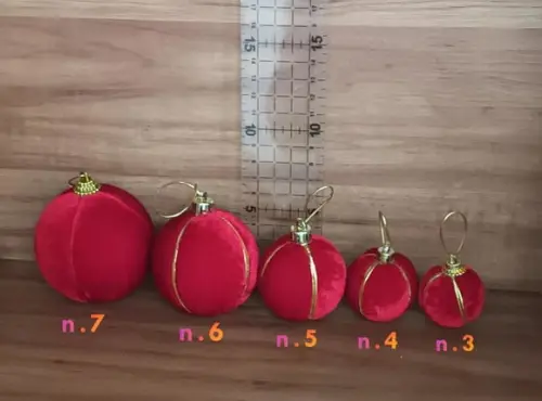 Bolas de Natal em Veludo Cristal