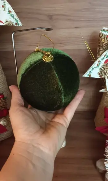 Bolas de Natal em Veludo Cristal
