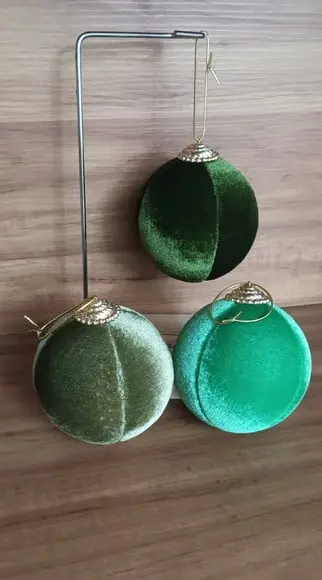 Bolas de Natal em Veludo Cristal