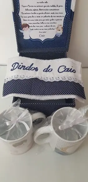 Caixa Batizado Convite Padrinhos