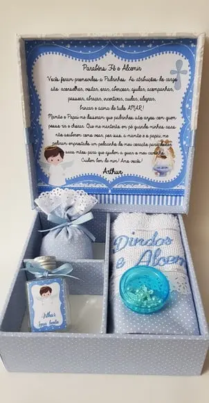 Caixa Batizado Convite Padrinhos