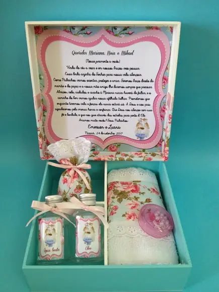 Caixa batizado padrinhos
