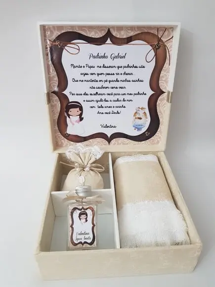 Caixa Batizado Padrinhos