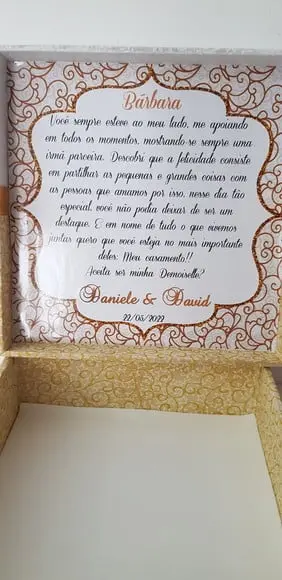 Caixa convite Irmã da noiva