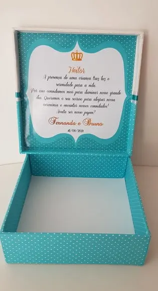 Caixa convite Pajem