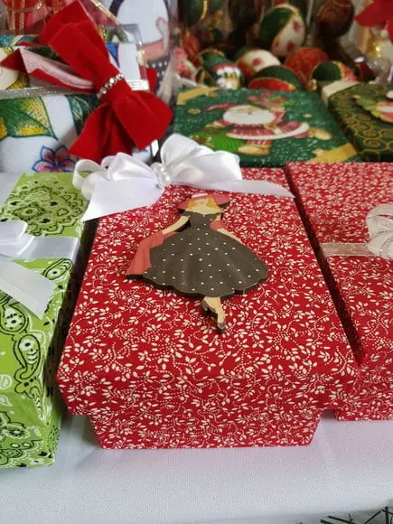 Caixa decorada natal