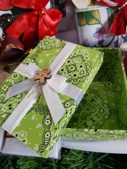 Caixa decorada natal