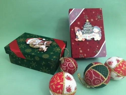 Caixa decorada natal