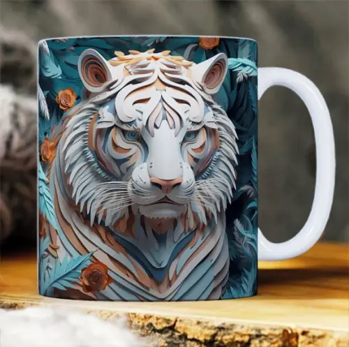 Canecas Impressão 3d Gato Preto