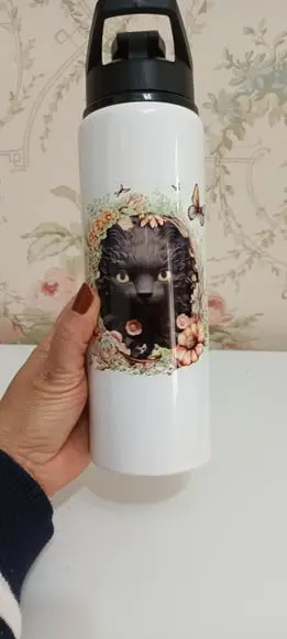 Garrafa Squeeze Alumínio Esmaltada Personalizada