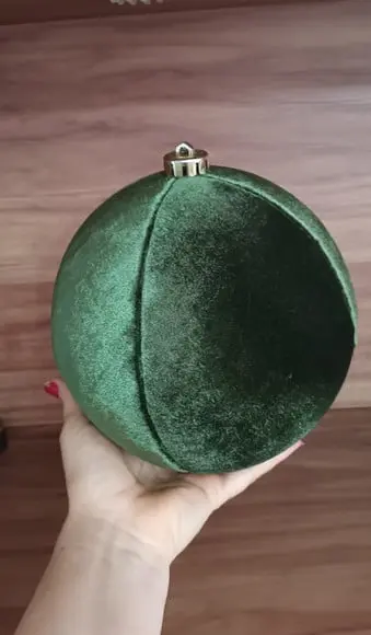 Kit 12 Bolas Natal em Veludo Cristal