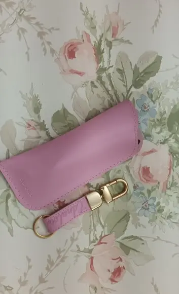Porta Óculos + Chaveiro em Couro Personalizado