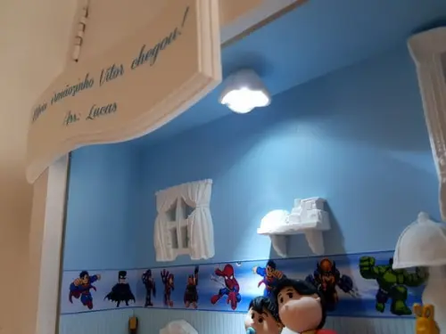 Quadro maternidade irmãos Super Herois