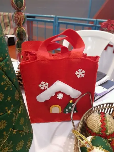 Sacolas feltro natal
