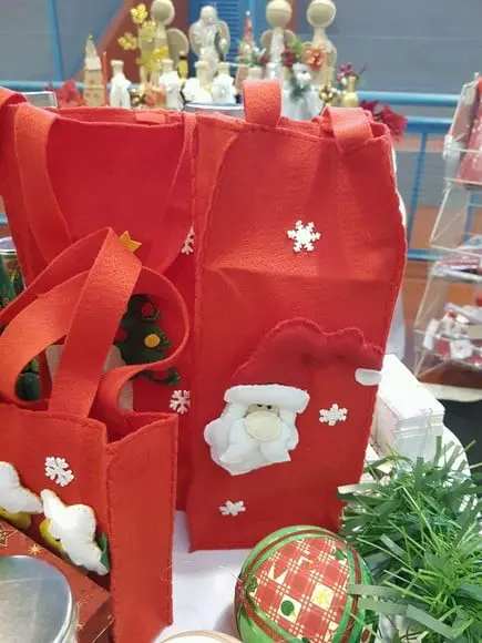 Sacolas feltro natal