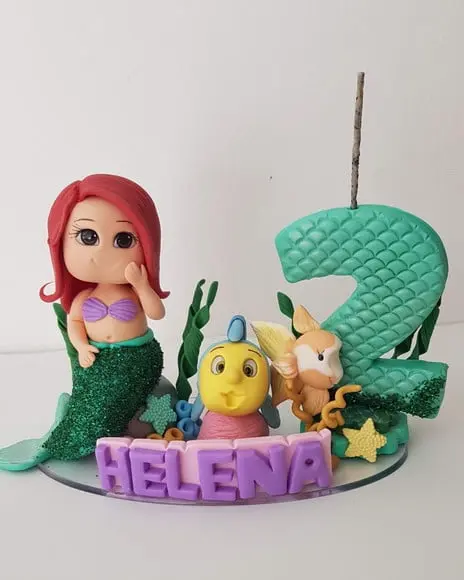 Topo de Bolo Sereia