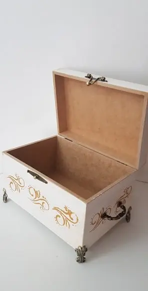 Urna para cinzas Branco com ouro velho