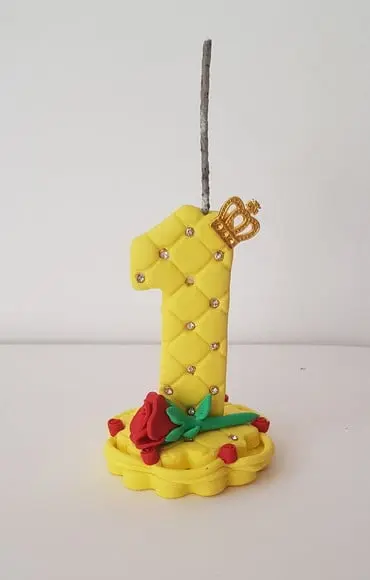 Vela 1 Ano Princesa Bela