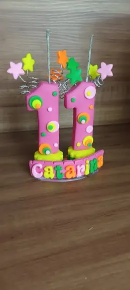 Vela 11 Anos Neon