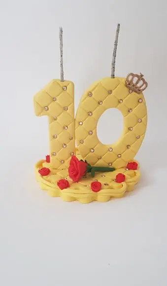 Vela 10 Anos Princesa e a Fera