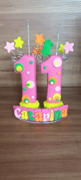 Vela 11 Anos Neon
