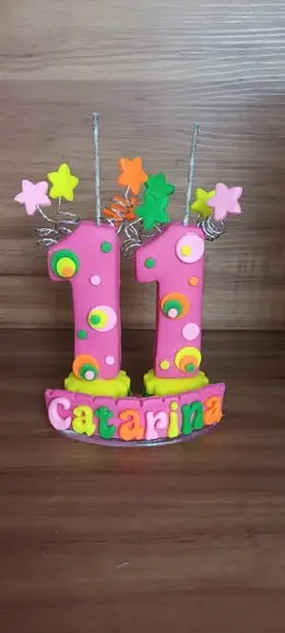 Vela 11 Anos Neon