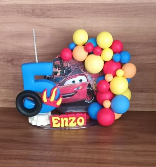 Vela 5 Anos Carros
