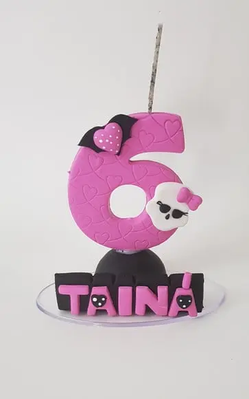 Vela 6 Anos Caveirinha