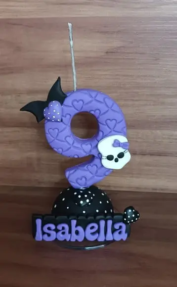 Vela 9 Anos Caveirinha