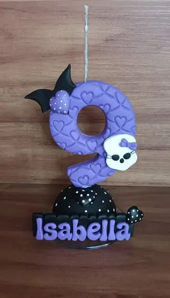 Vela 9 Anos Caveirinha