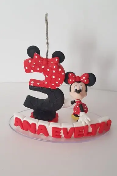 Vela Minie Vermelha