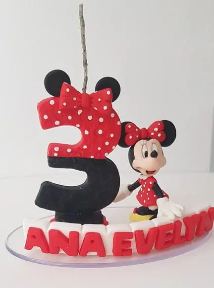 Vela Minie Vermelha