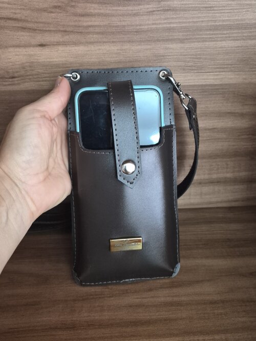 Porta celular em couro montana marrom