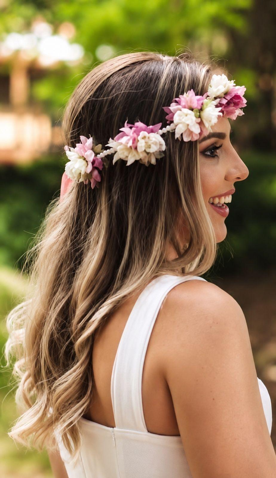 Coroa de Flores Bouquet em tecido Ensaio Fotográfico