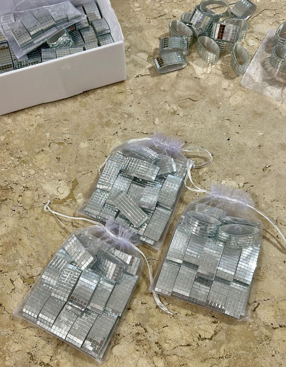 Porta Guardanapo Espelhado para Casamento e Festas