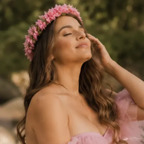 Coroa de Flores em Tecido | Rosa